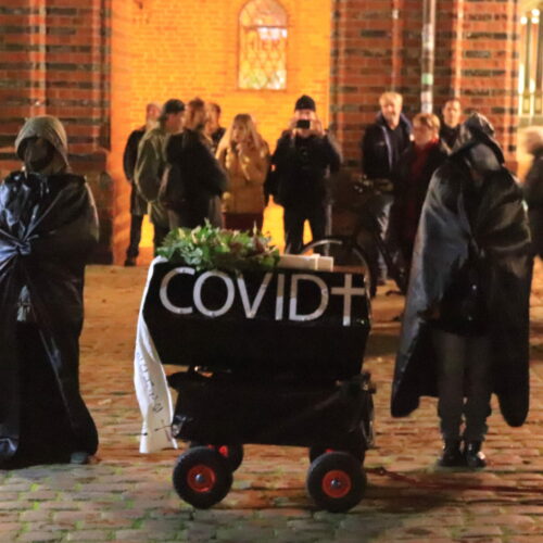 Demo gegen die Covid-Maßnahmen in Stralsund am 02.11.2020